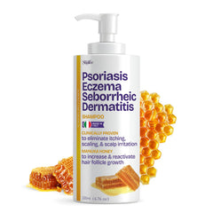 Shailee champú psoriasis, botella frontal para cuidado diario del cuero cabelludo
