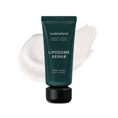 La crema shaishaishai Liposome Repair Milky Cream muestra textura rápida para absorción suave.