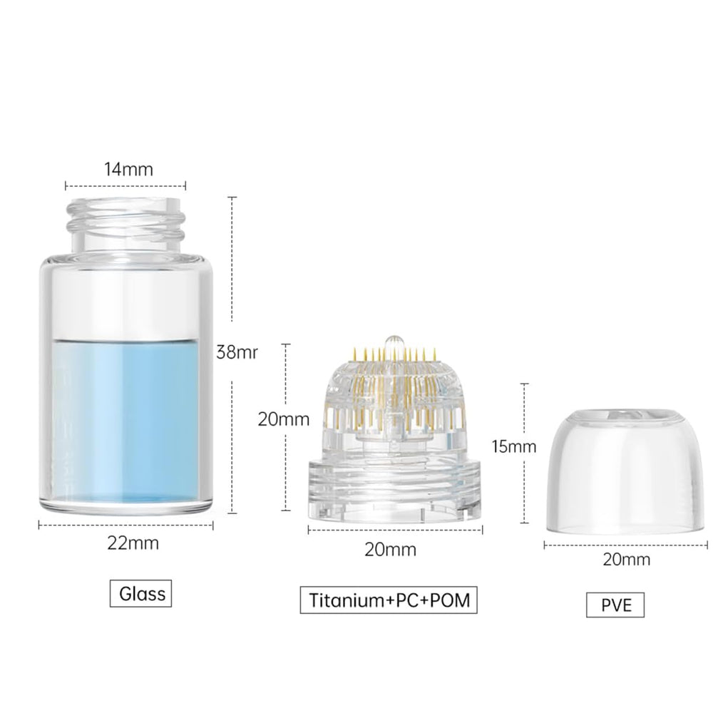 shake beauty derma stamp titanio 20 agujas 0,25 mm para cuidado suave de la piel