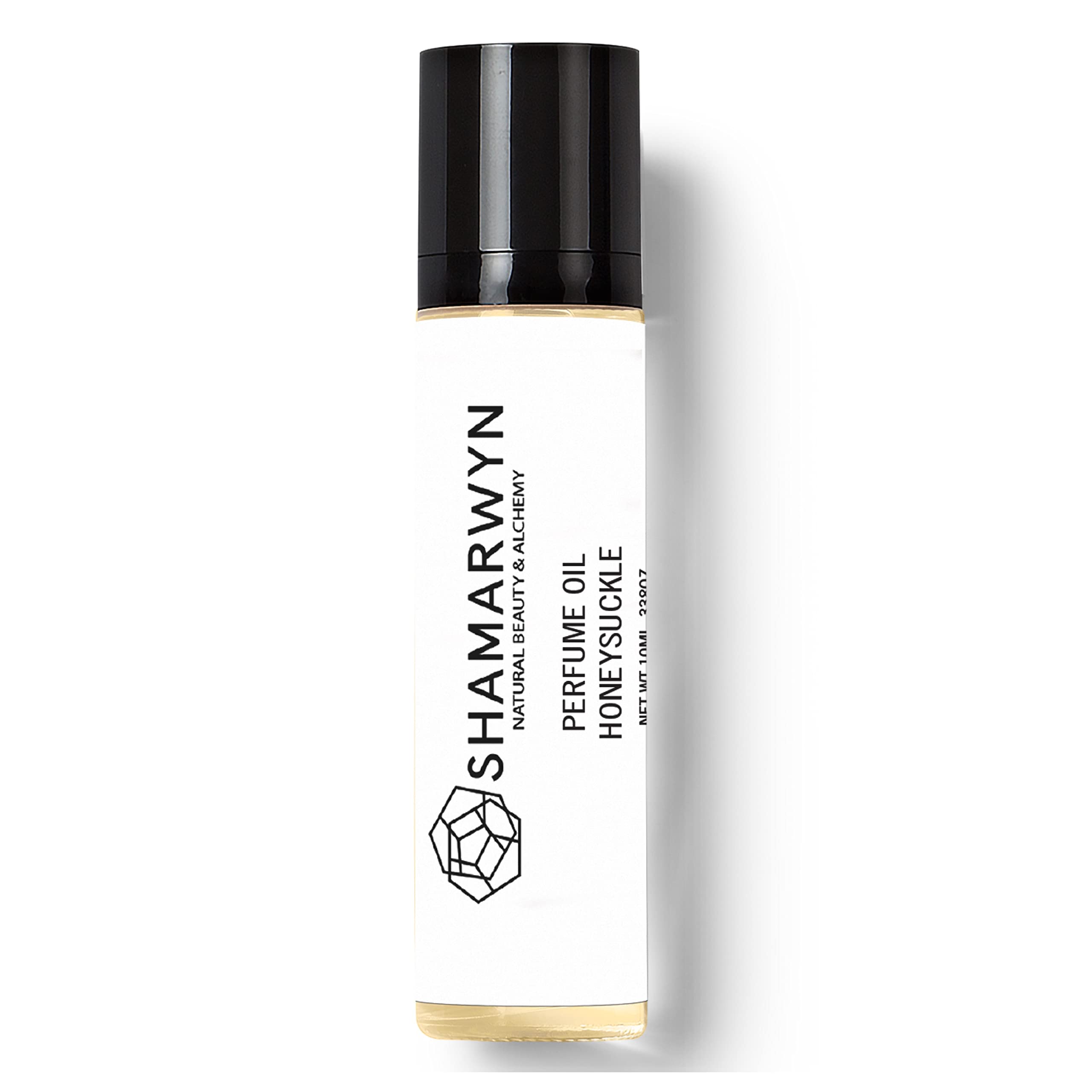 shamarwyn Aceite de madreselva en frasco con aplicador de rodillo para uso diario y fragancia suave.