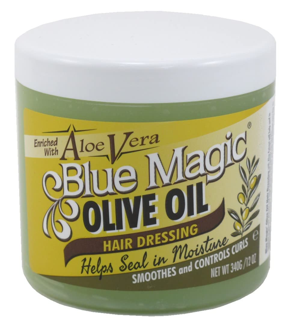 SHANGYUEFEI Blue Magic: botella de aceite de oliva con aloe para hidratación capilar