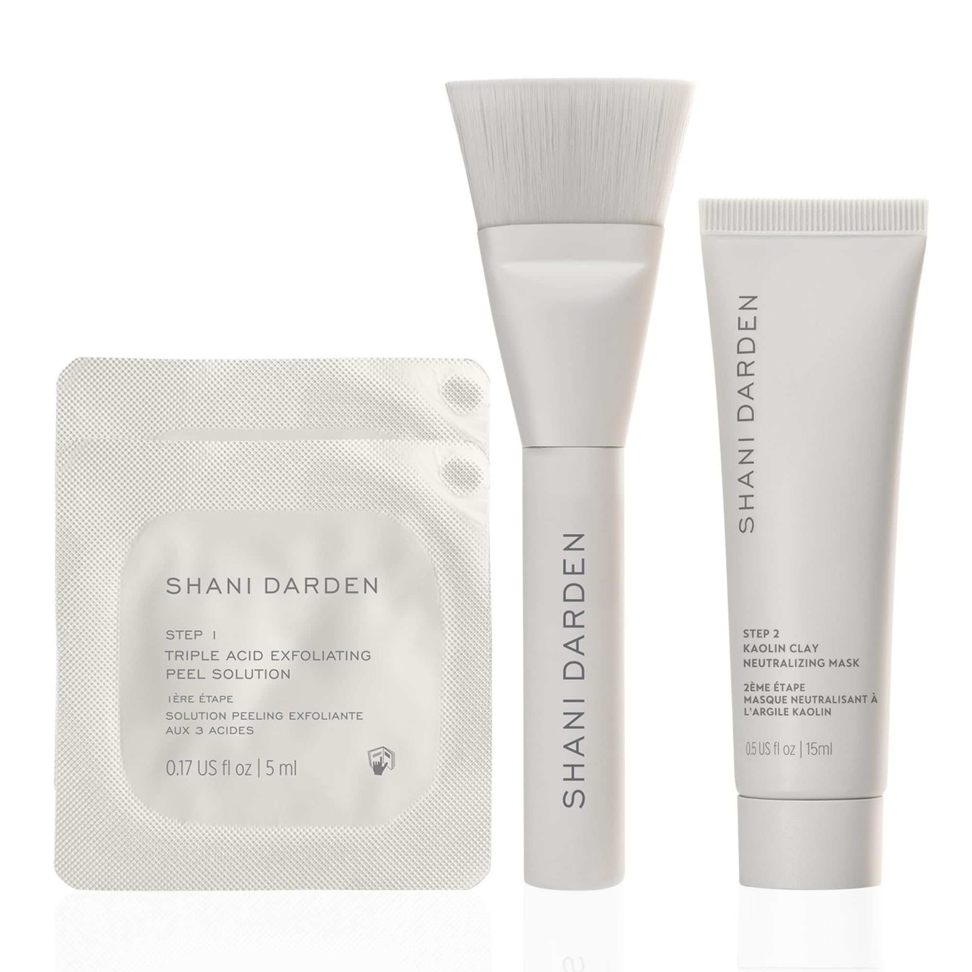 SHANI DARDEN Kit Mini Exfoliante de Tres Ácidos: aplicación suave para exfoliar la piel