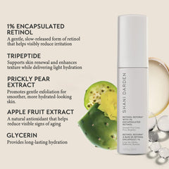 SHANI DARDEN Retinol Reform, aplicación nocturna para cuidado de la piel.