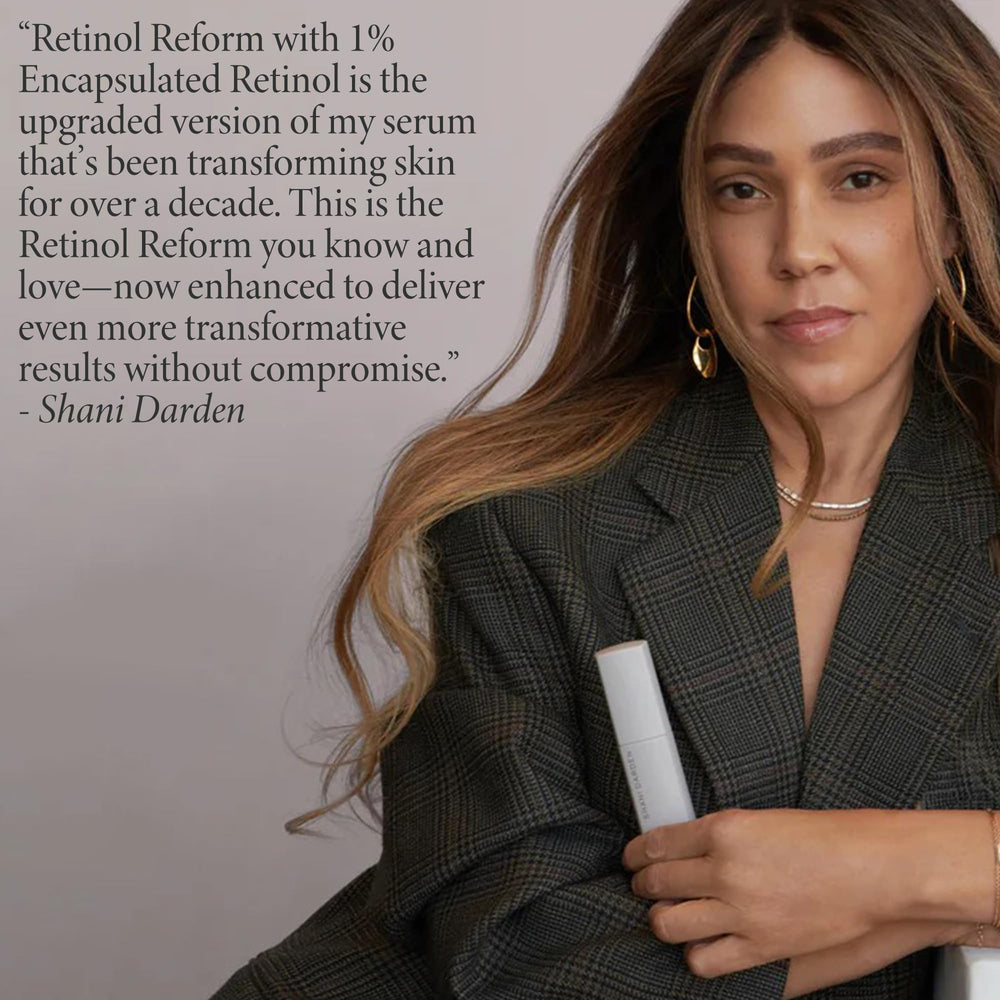 SHANI DARDEN Retinol Reform, envase elegante para cuidado diario.