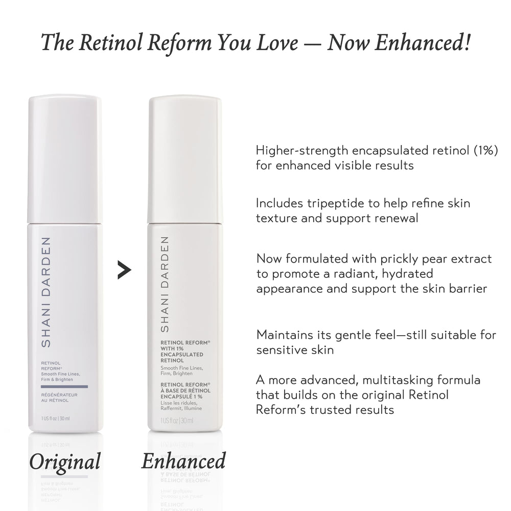 SHANI DARDEN Retinol Reform, rutina nocturna para piel descansada.