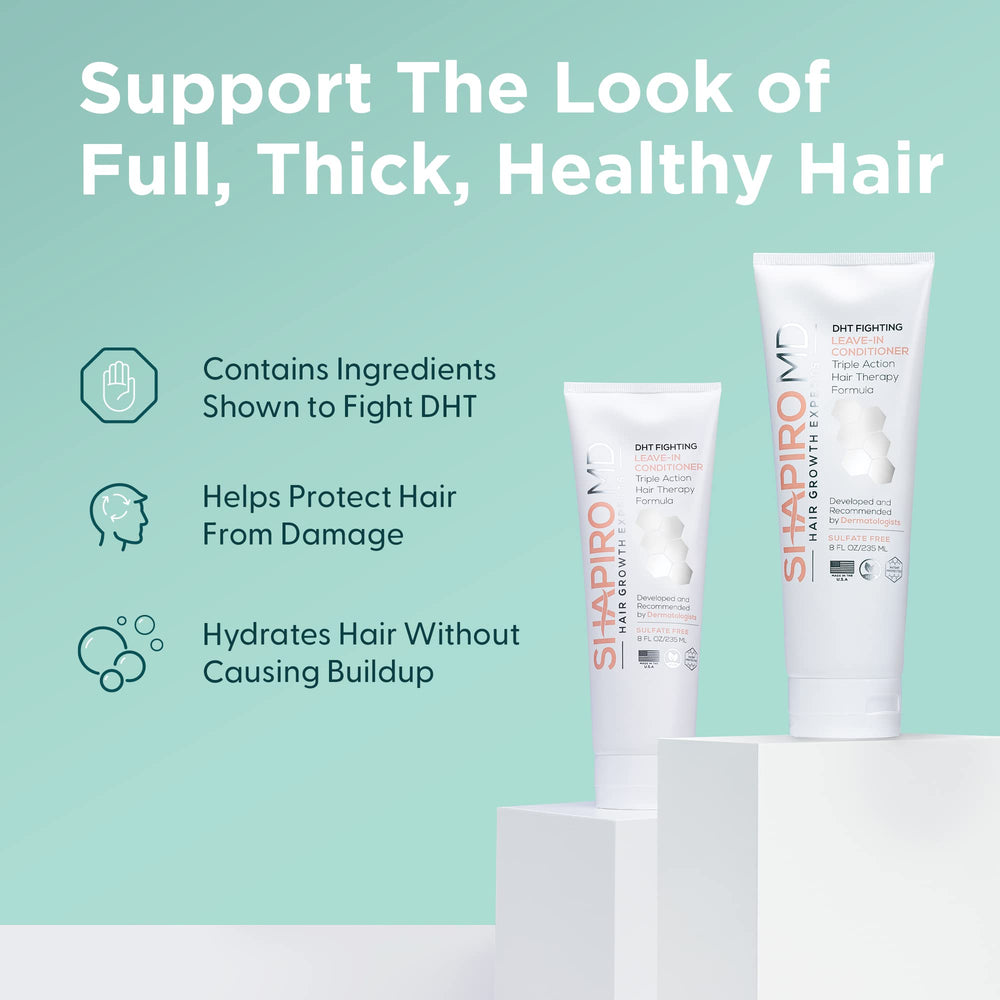 Aplicación de Acondicionador Shapiro MD en el cabello para uso diario
