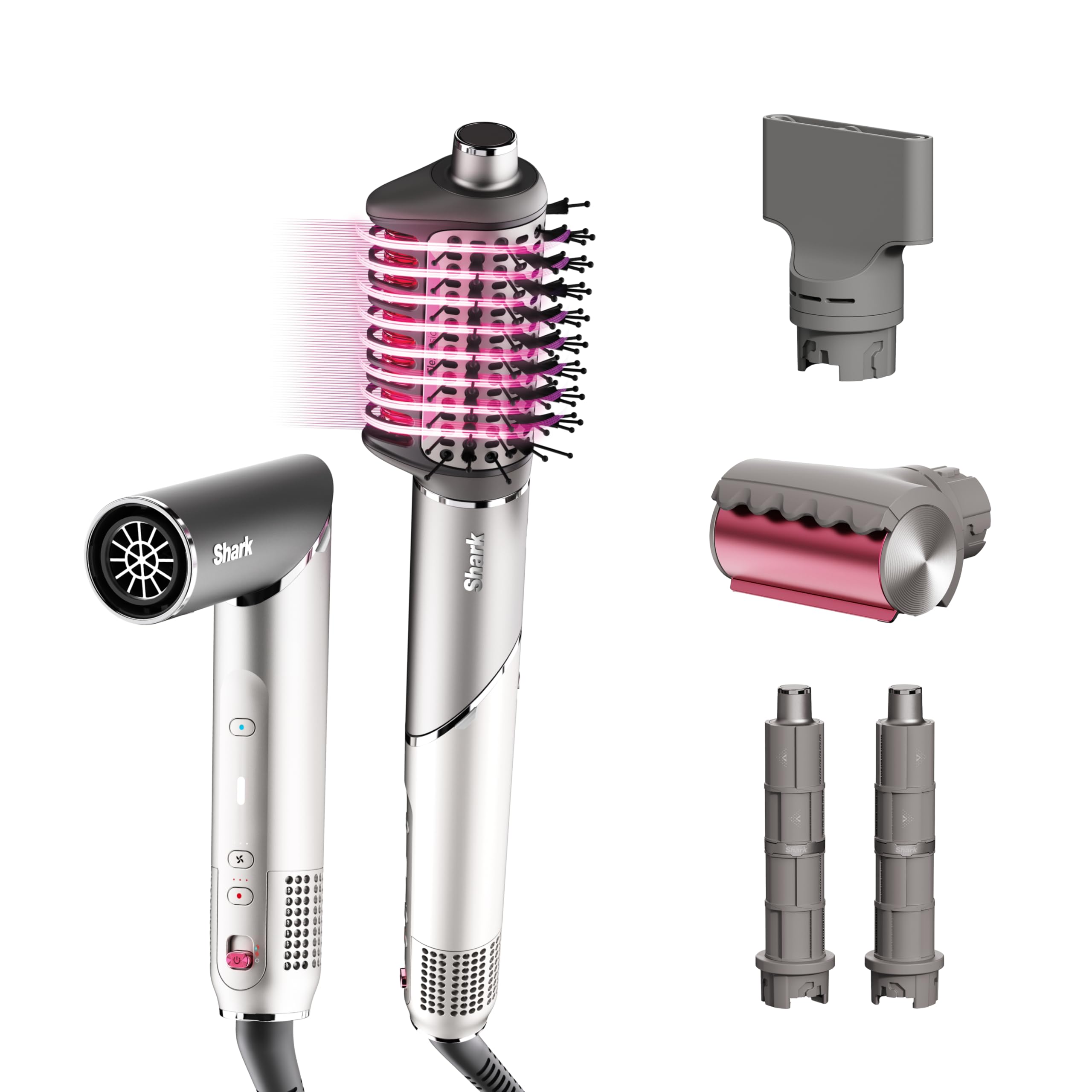 Shark FlexFusion secador cerámico: secado rápido y control de calor para cabello húmedo.