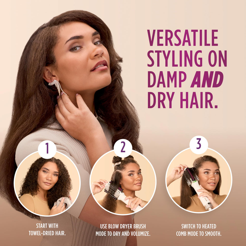 Shark SmoothStyle seca el cabello con cepillo para volumen.