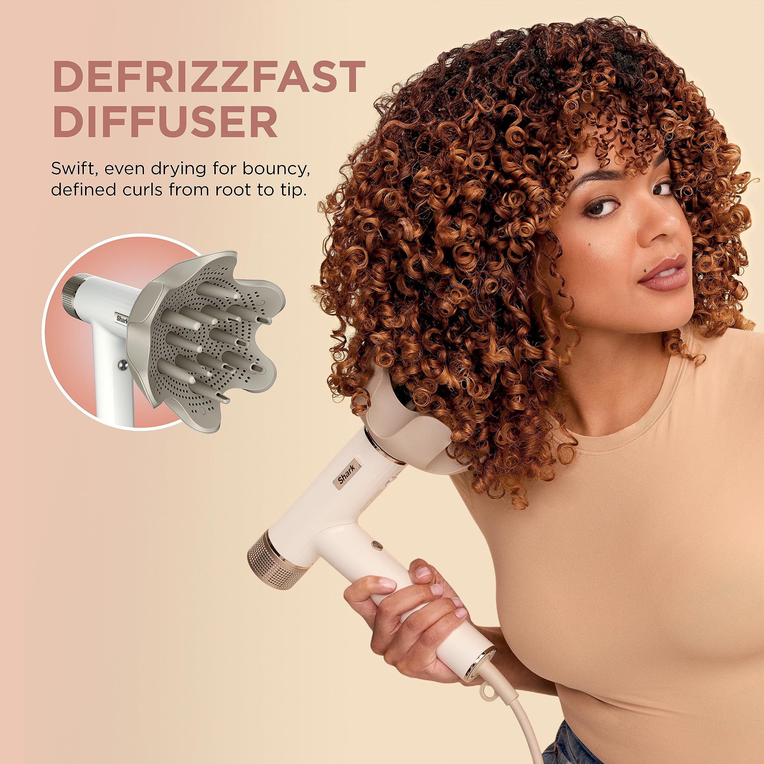 Shark SpeedStyle DefrizzFast Diffuser: rizos definidos y secado uniforme.