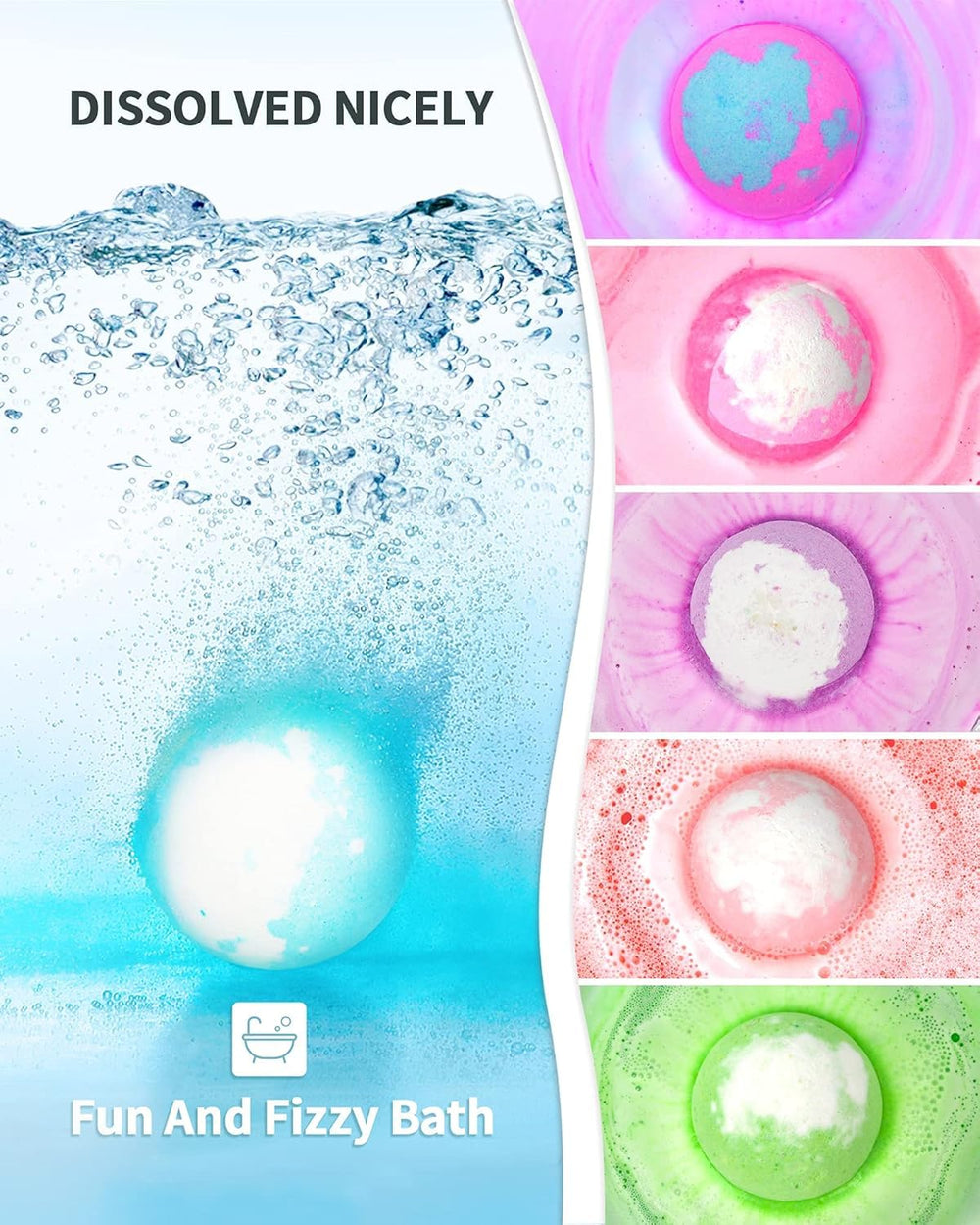 SHARLOVY bombas de baño con aceites esenciales lavanda para perfumar y cuidar la piel