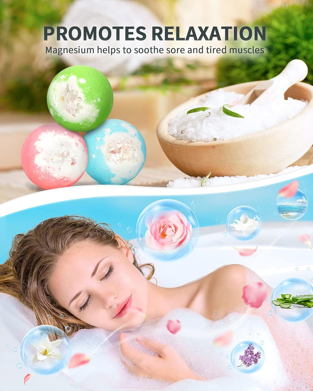 SHARLOVY bomba de baño con manteca de karité y coco para piel suave