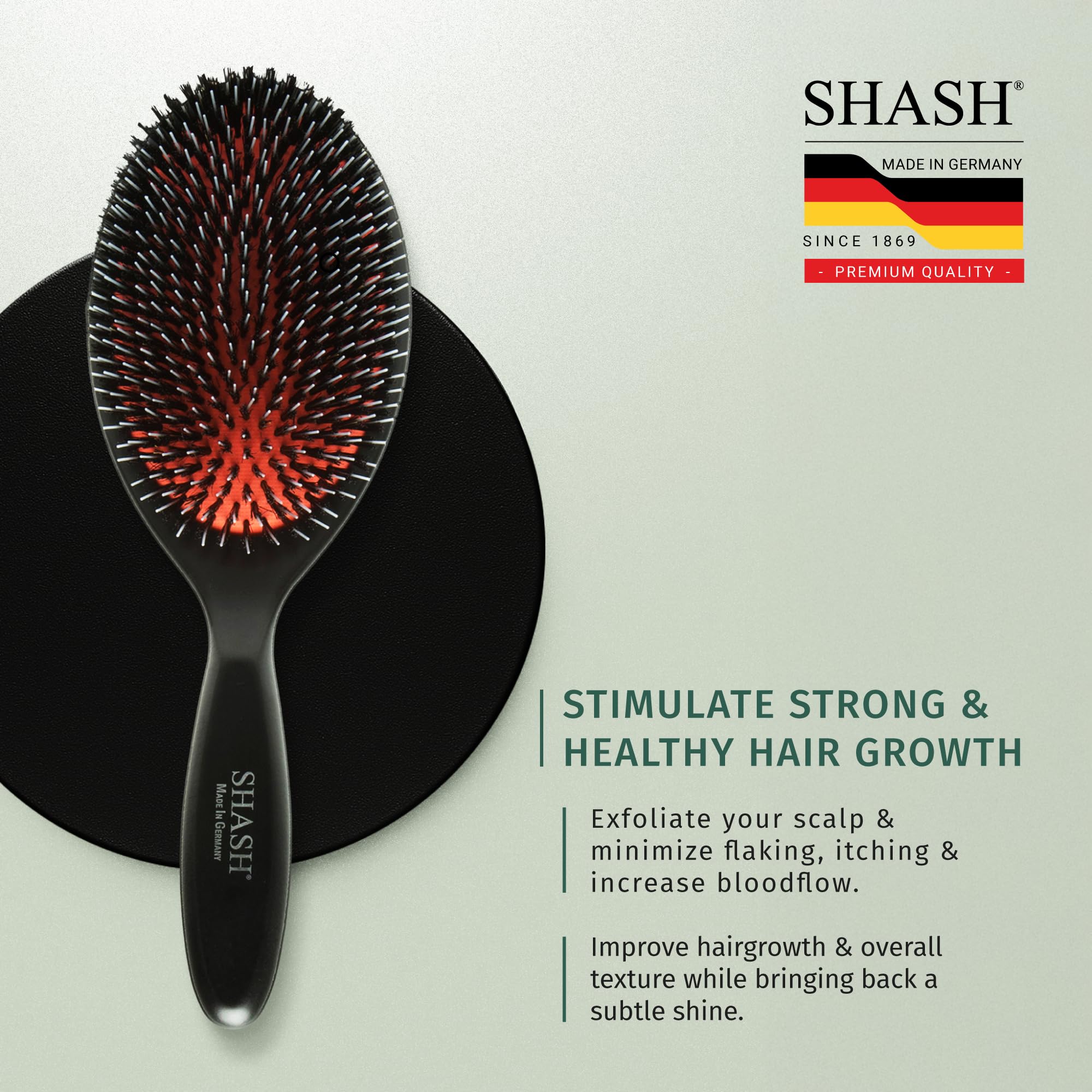 SHASH utilisation en sections pour cheveux épais.