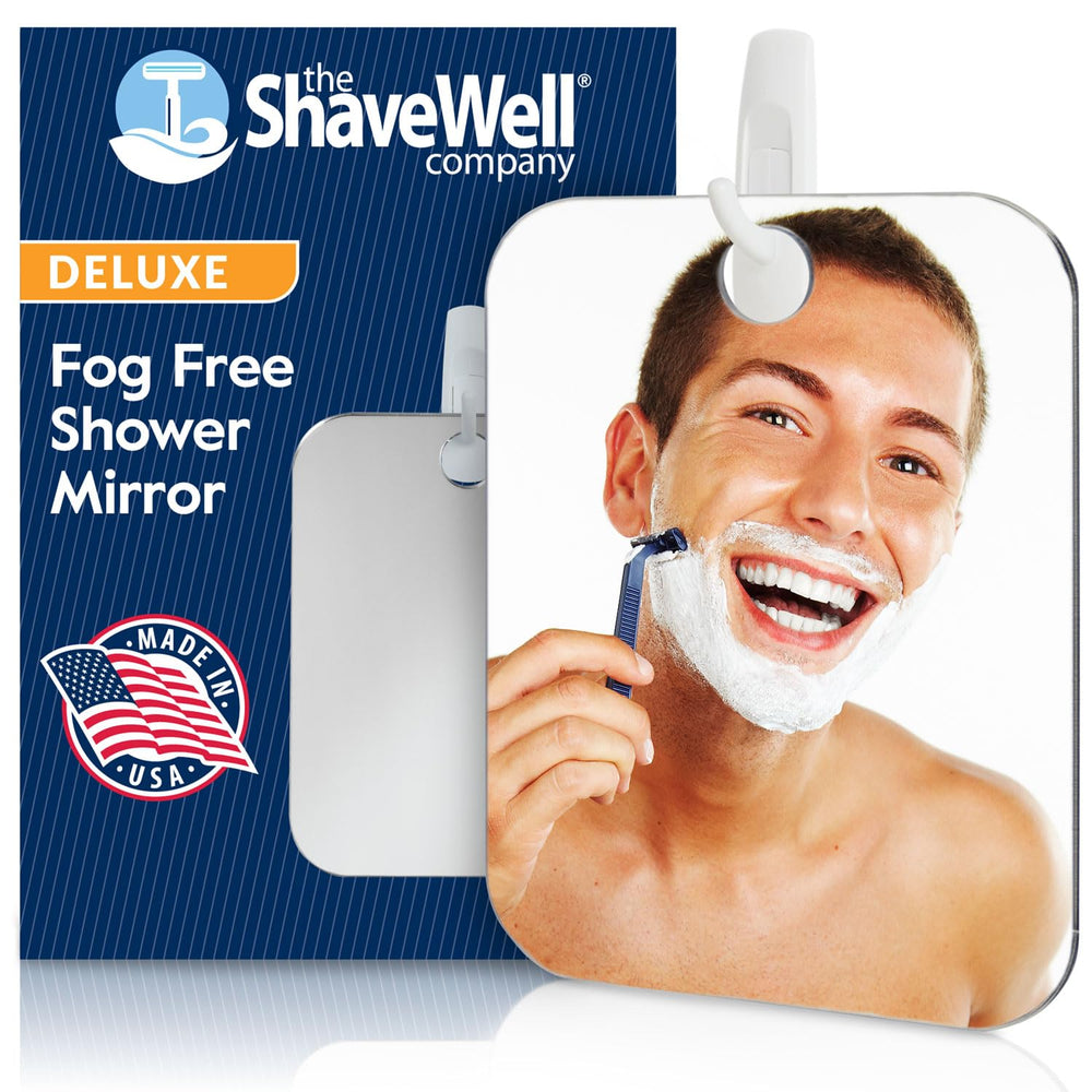 Shave Well Deluxe: espejo de ducha sin niebla para afeitado claro