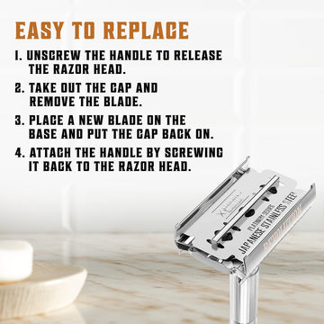 Afilado preciso SHAVING REVOLUTION para rasurado limpio y cómodo.