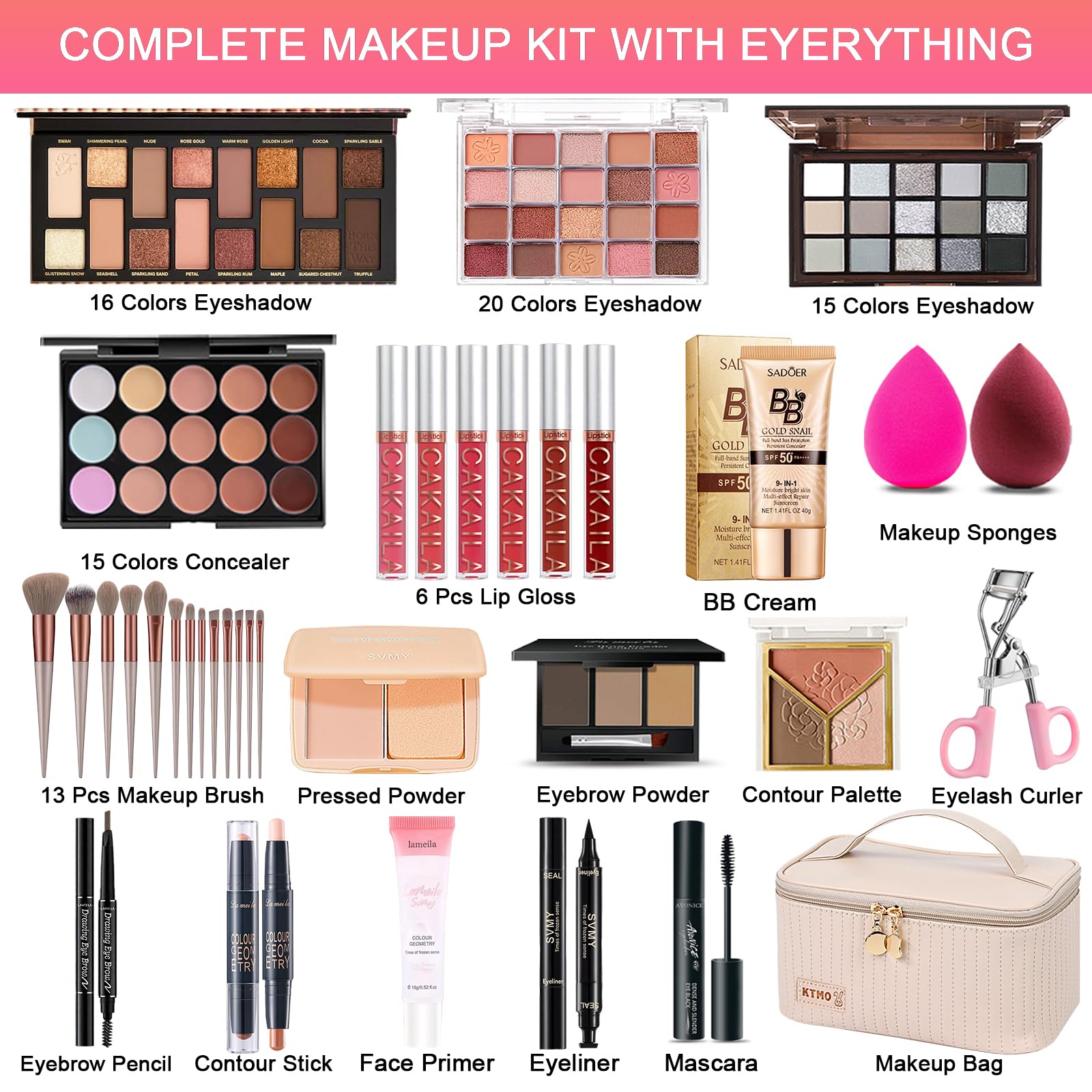 SHELAKIN kit maquillage fards paupières terreux pour un rendu naturel quotidien.