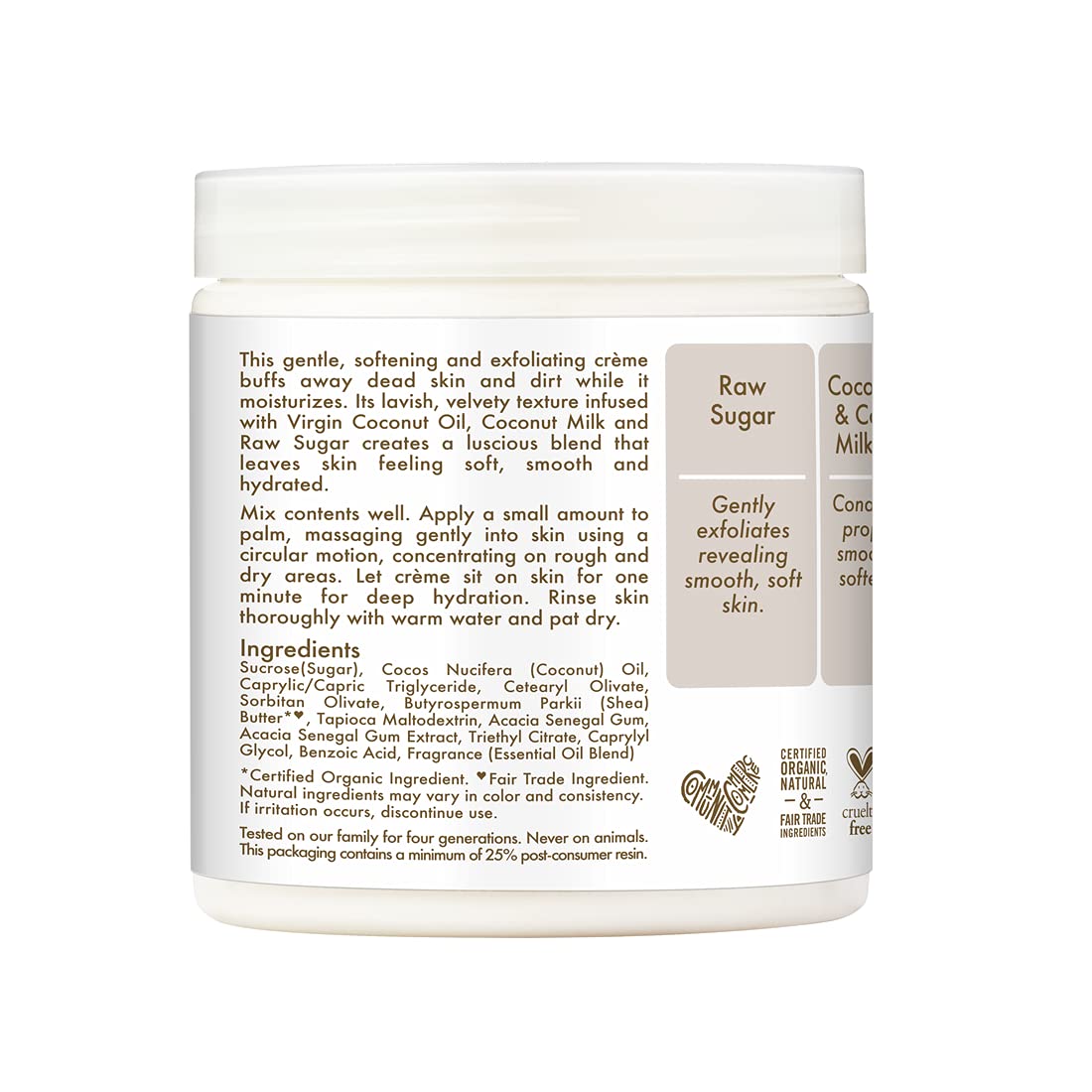 SheaMoisture aceite de coco virgen, textura sedosa para la piel.