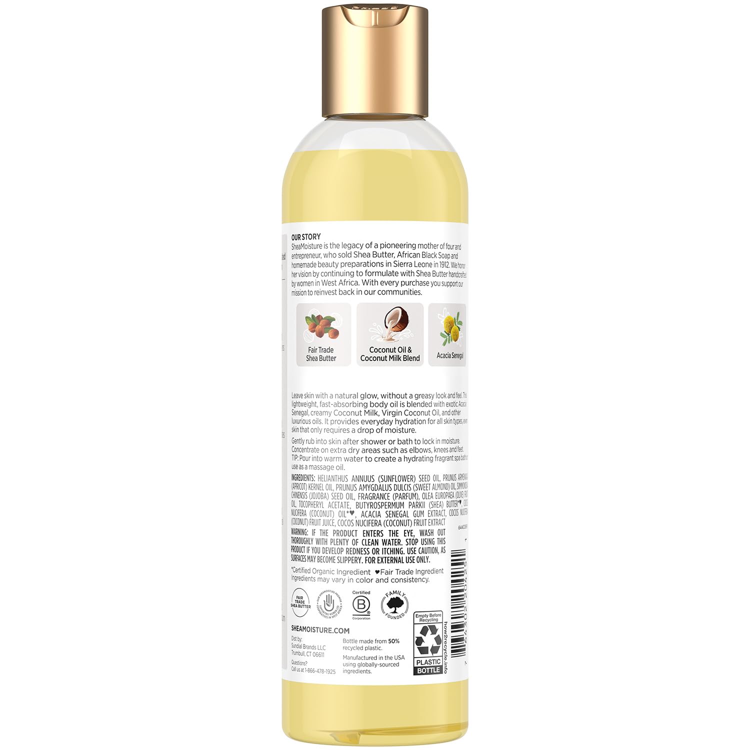 Sheamoisture aceite cuerpo aroma lujoso nutre piel sin grasa