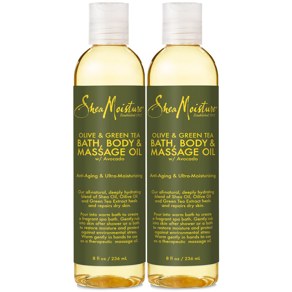 SheaMoisture aceite corporal oliva-te verde para baño nutritivo.