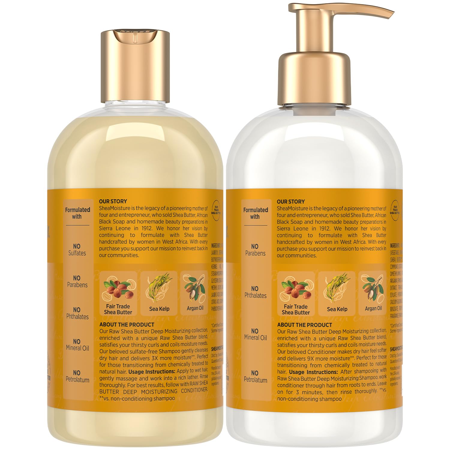 SheaMoisture acondicionador: frasco con hidratación intensa para rizos definidos.