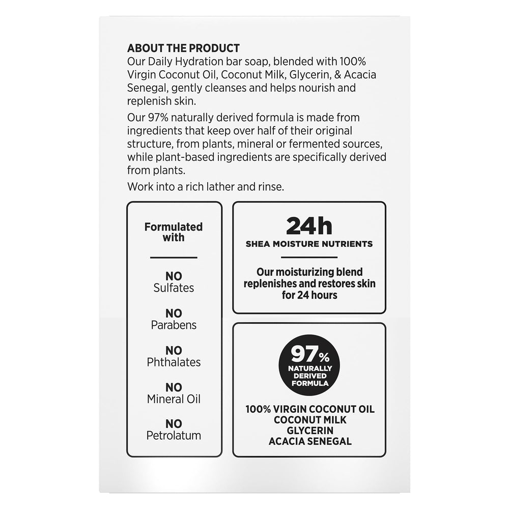 SheaMoisture barra leche coco limpia suavemente cara y cuerpo