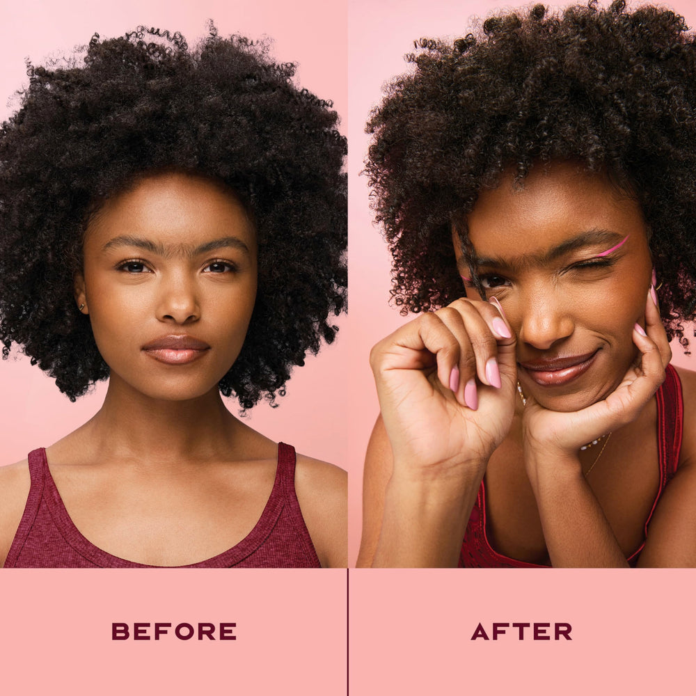 Brillo instantáneo y definición de rizos con SheaMoisture coco hibisco.