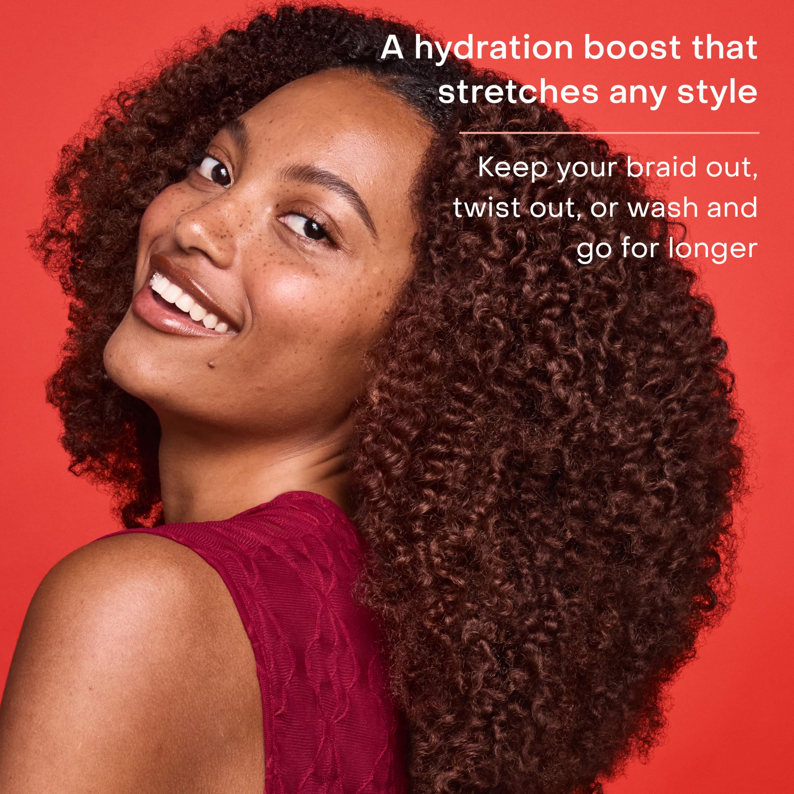 SheaMoisture Curl Stretch Refresher: fragancia tropical mango rosa vainilla.