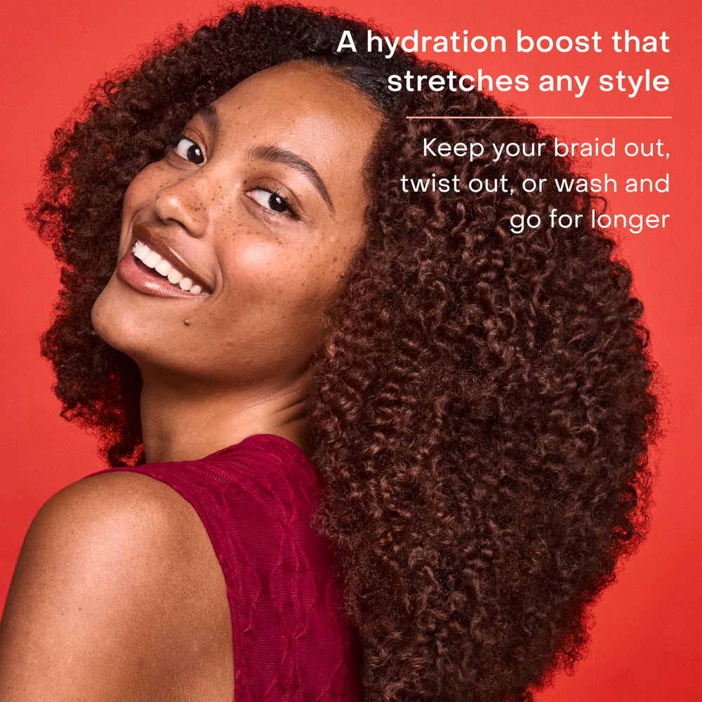 SheaMoisture Curl Stretch Refresher: fragancia tropical mango rosa vainilla.