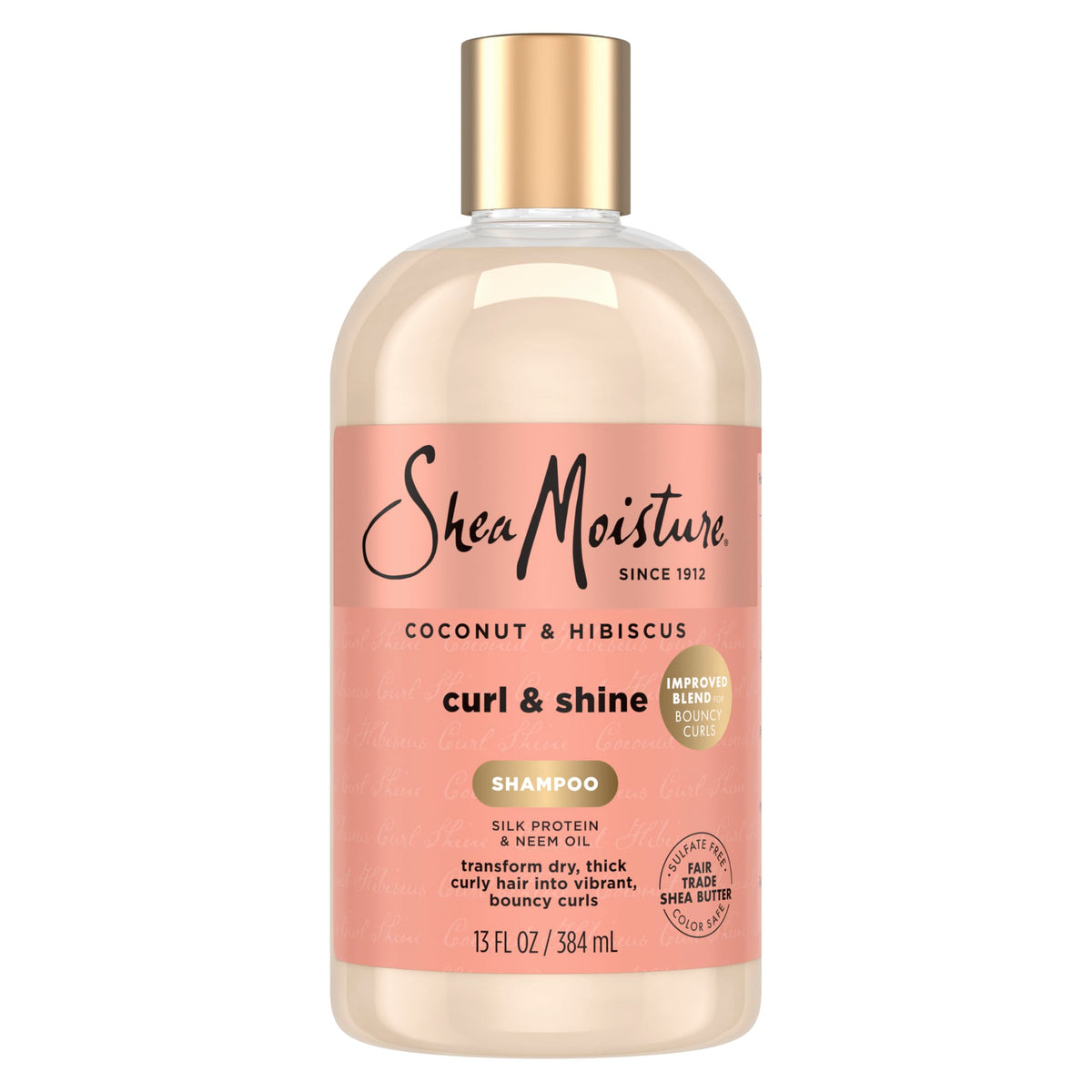SheaMoisture Coco Hibisco Champú, botella-vertido: hidrata rizos y facilita definición.