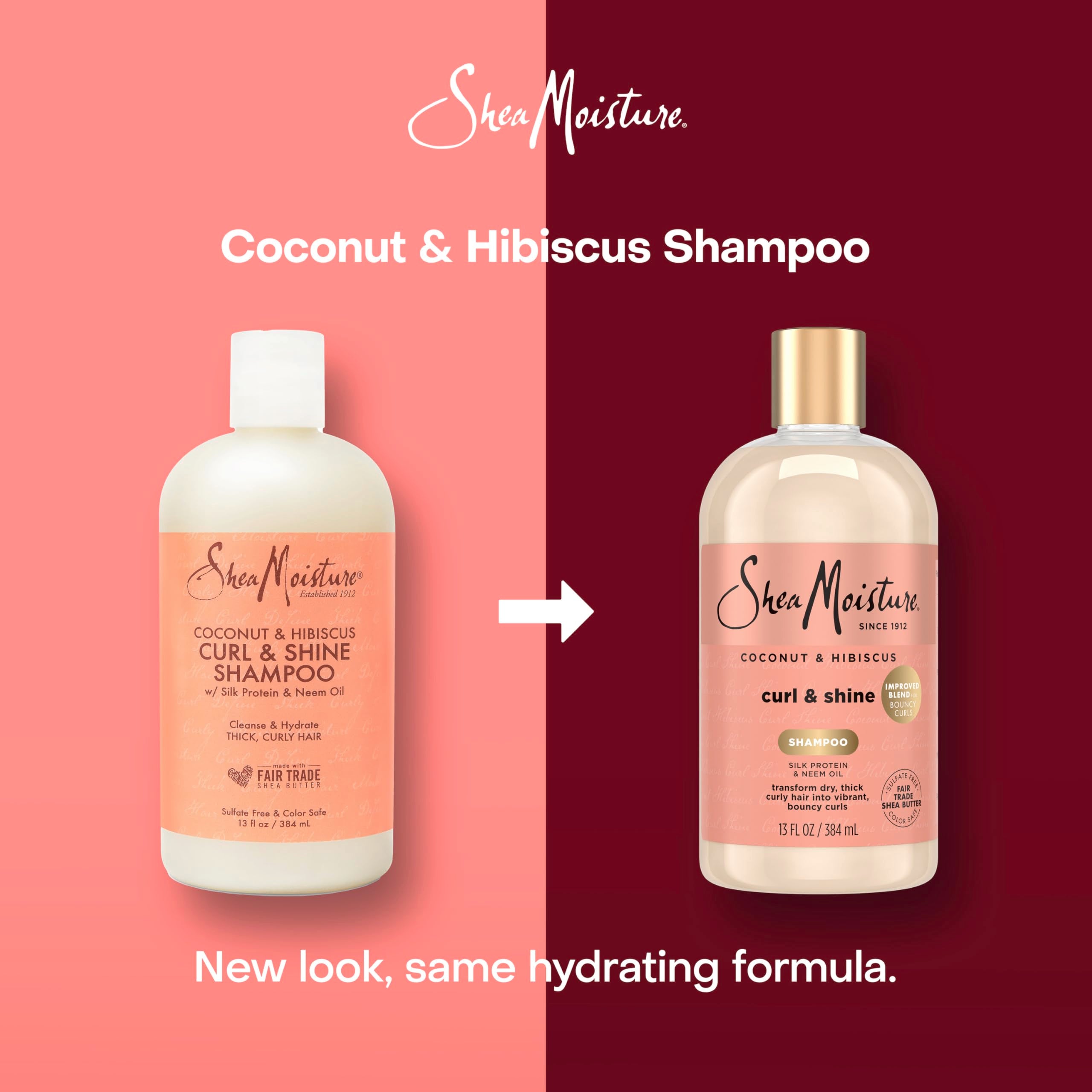 SheaMoisture Coco Hibisco Champú, definición de rizos: ayuda a controlar el frizz.