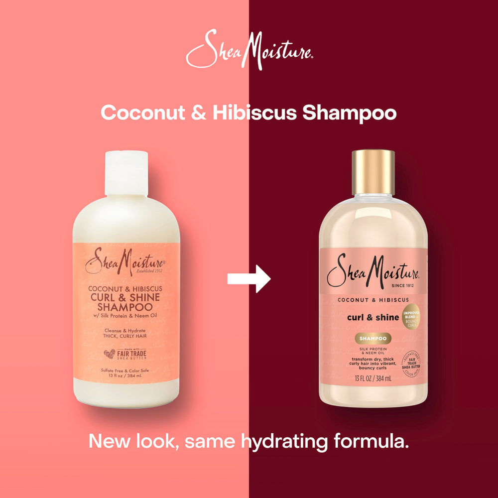 SheaMoisture Coco Hibisco Champú, definición de rizos: ayuda a controlar el frizz.