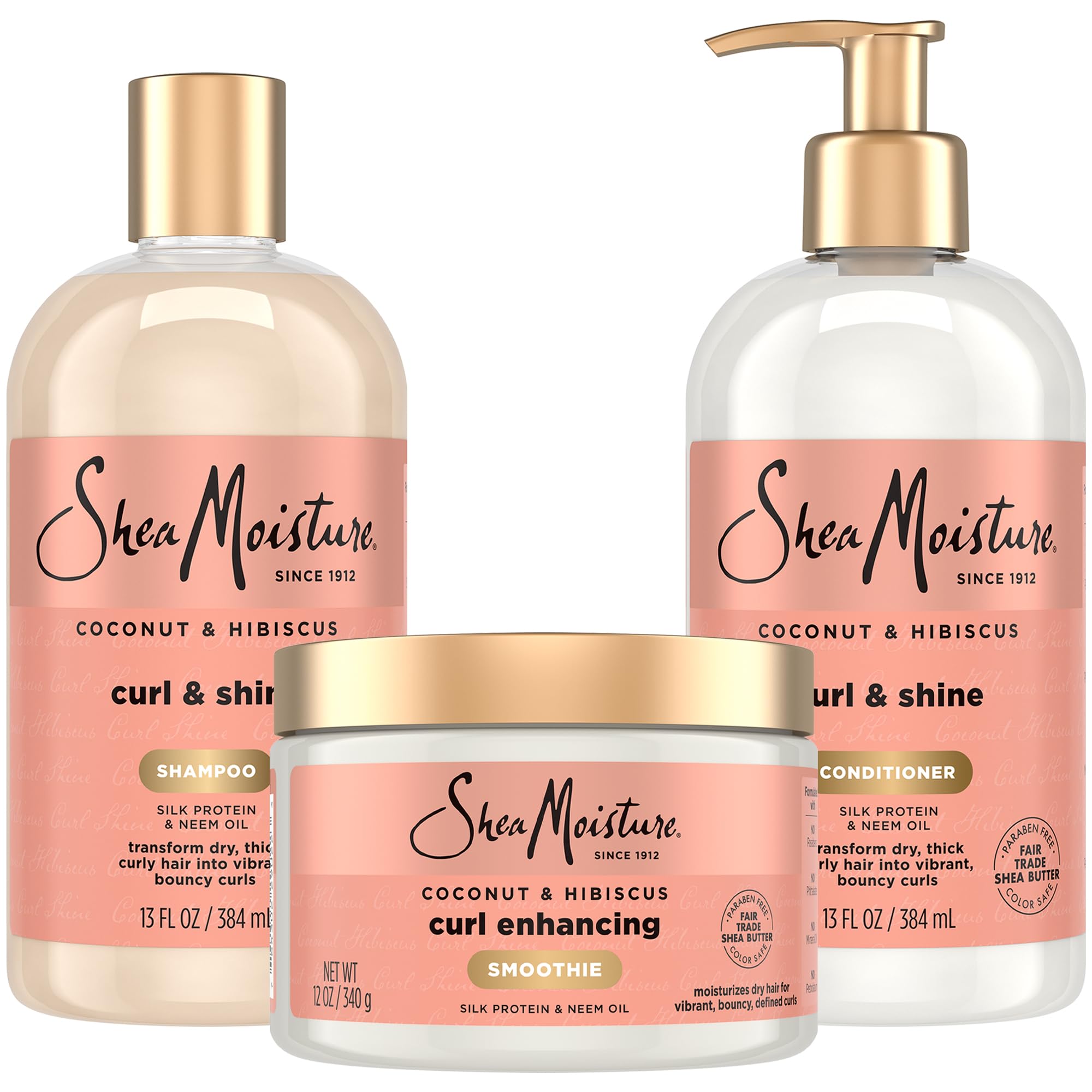 Champú SheaMoisture Coco Hibisco para rizos definidos y fragancia tropical.
