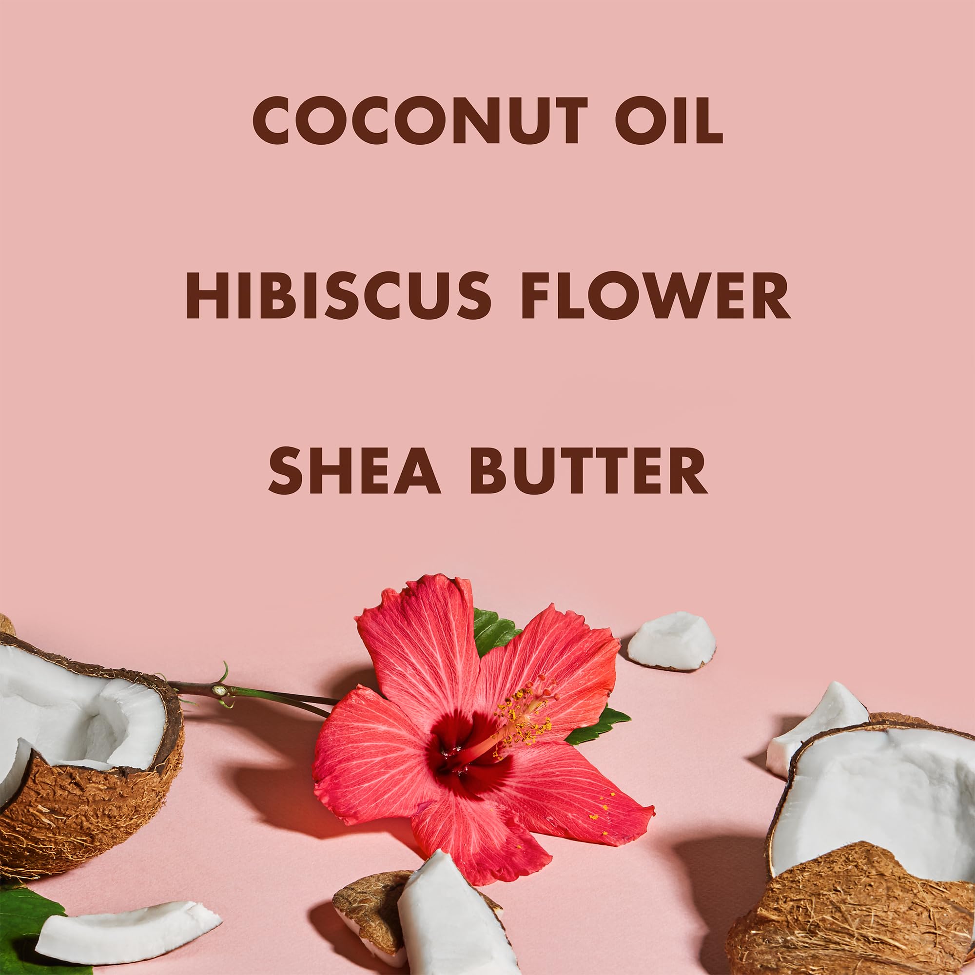 Acondicionador SheaMoisture Coconut & Hibiscus con bomba para rizos brillantes.