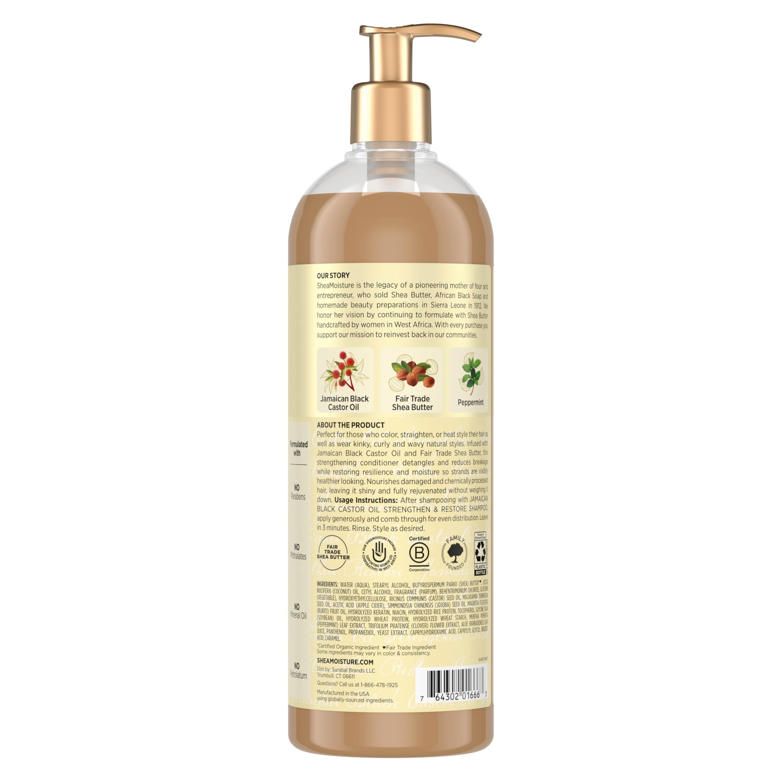 Cabello brillante y resistente tras usar SheaMoisture Condicionador