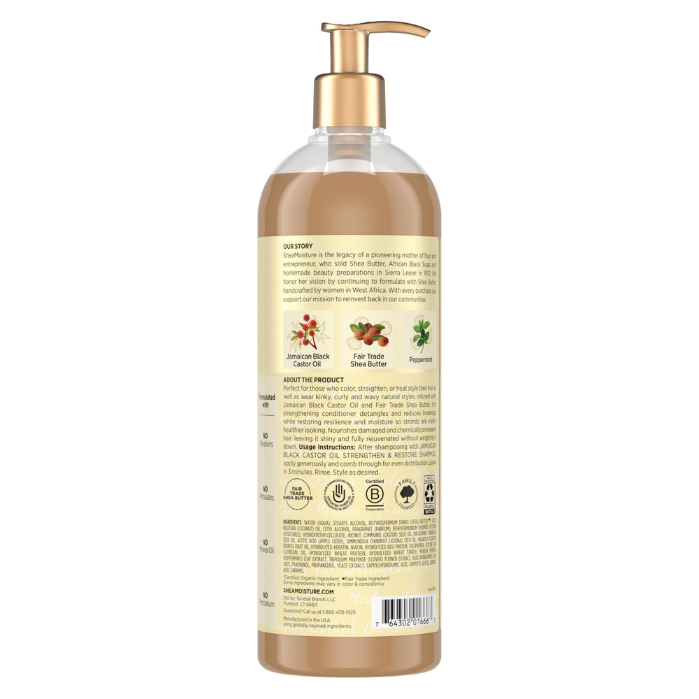 Cabello brillante y resistente tras usar SheaMoisture Condicionador