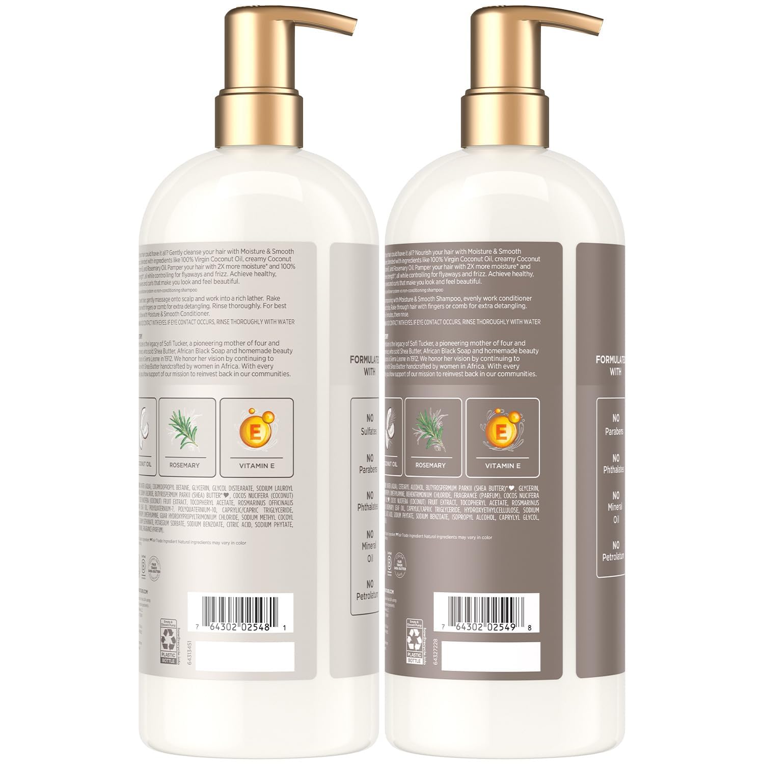 SheaMoisture Acondicionador Moisture & Smooth, botella con pomo, desenreda y suaviza desde la raíz.