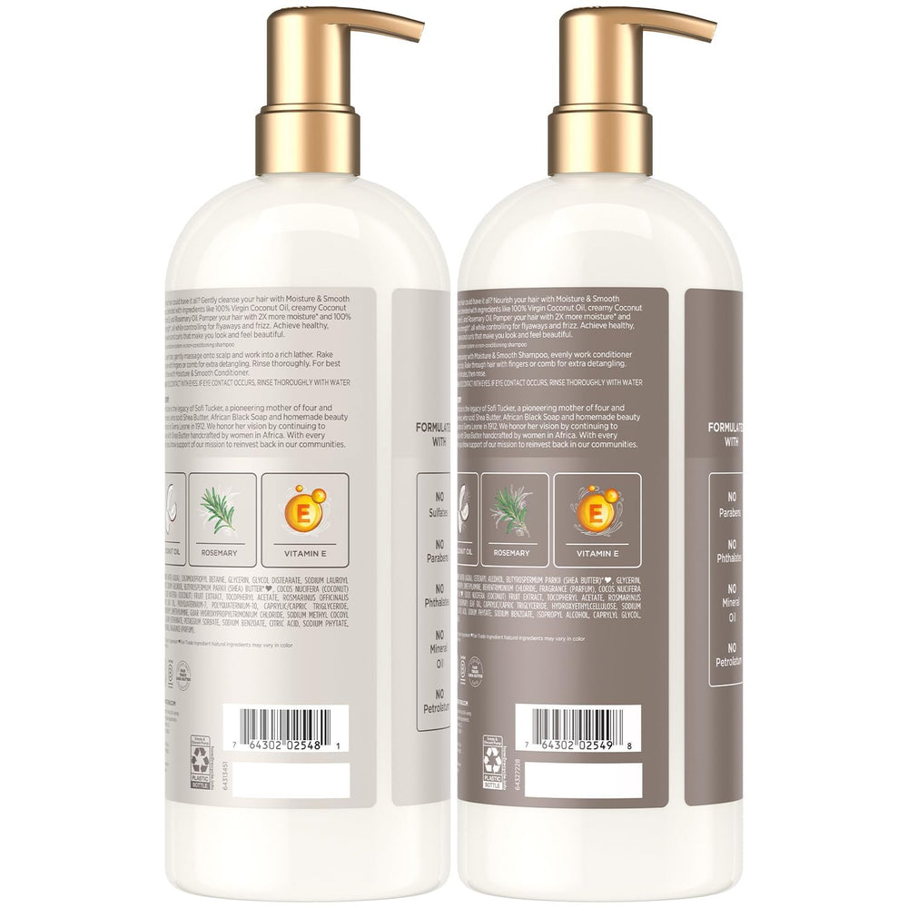 SheaMoisture Acondicionador Moisture & Smooth, botella con pomo, desenreda y suaviza desde la raíz.