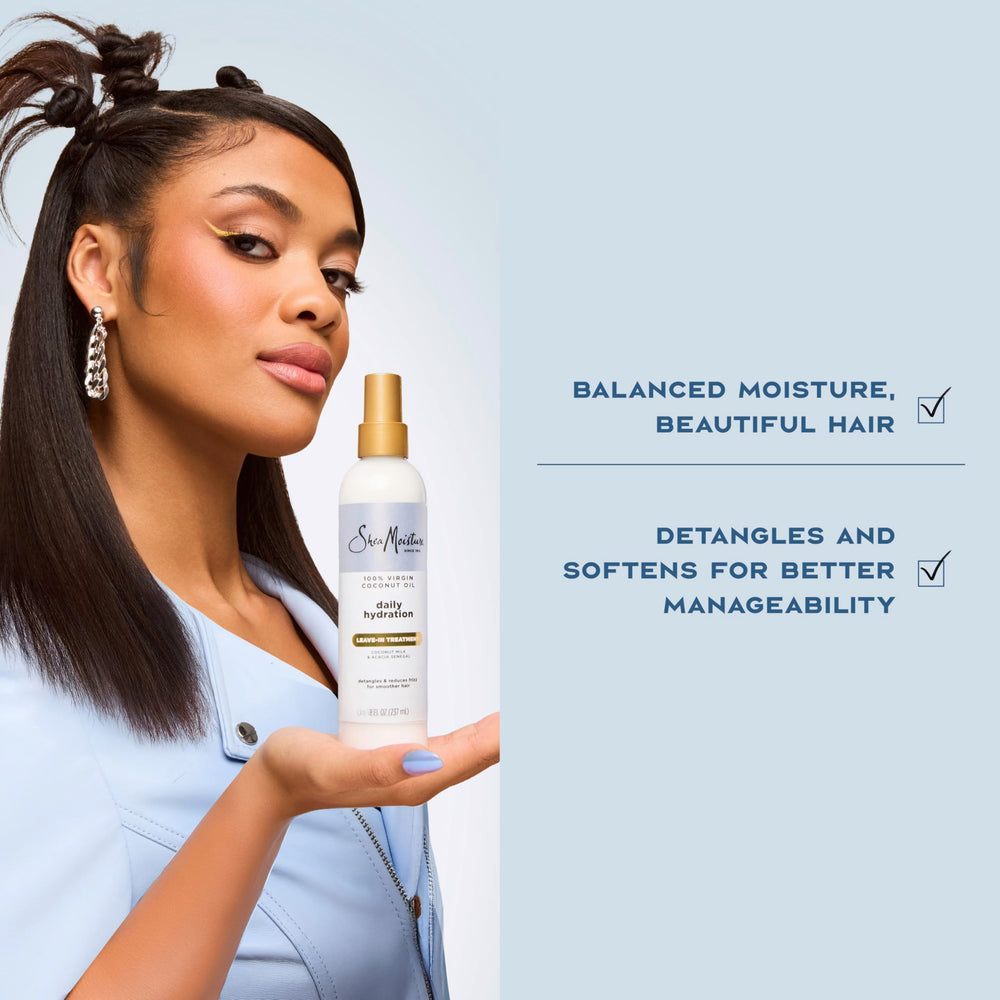 Control del frizz para cabello natural y ligero al peinar.