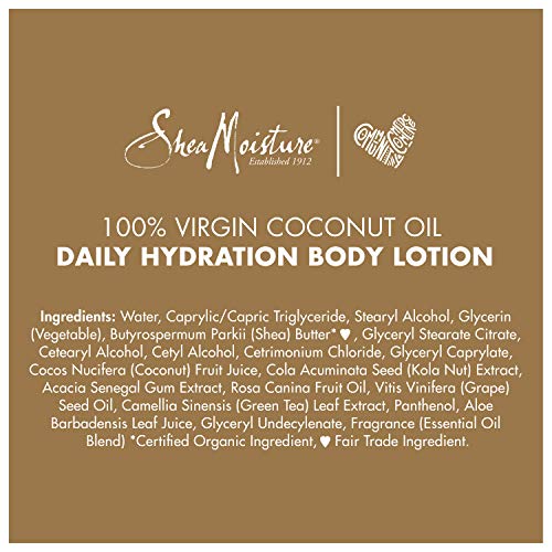 Sheamoisture coconut oil-based lotion supports a pampered skin routine.
