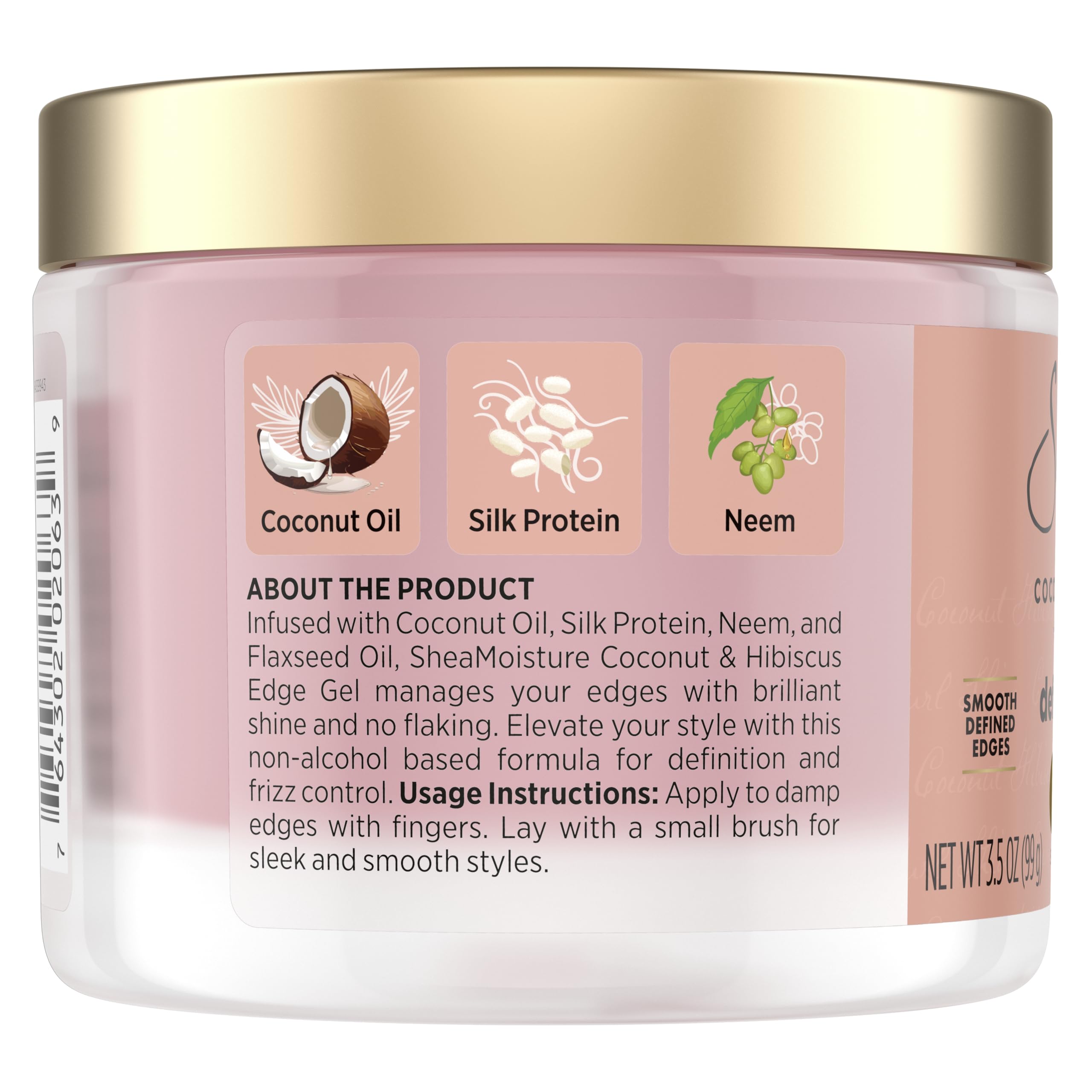 Textura suave sin alcohol del gel para bordes de SheaMoisture