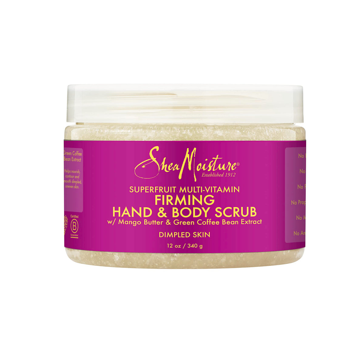 SheaMoisture exfoliante para manos y cuerpo con SuperFruit, suaviza la piel.