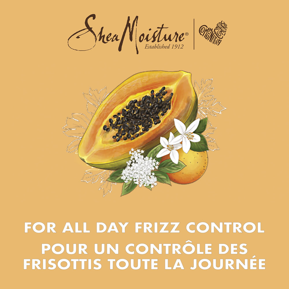 Rizos definidos al secar al aire con SheaMoisture Papaya Neroli