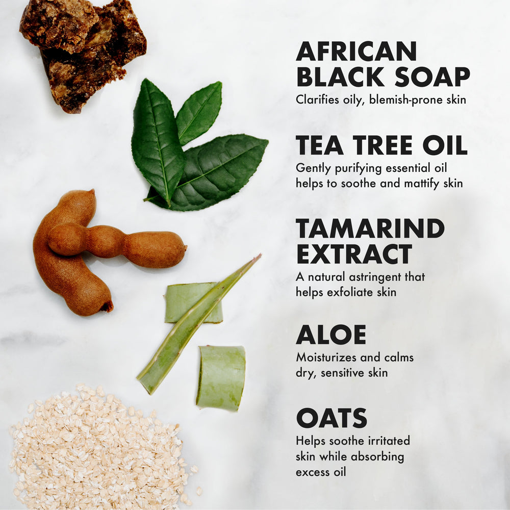 Ingredientes africanos de SheaMoisture para limpieza suave