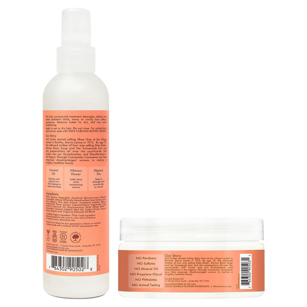 SheaMoisture para niños desenredante reduce nudos y facilita el peinado.