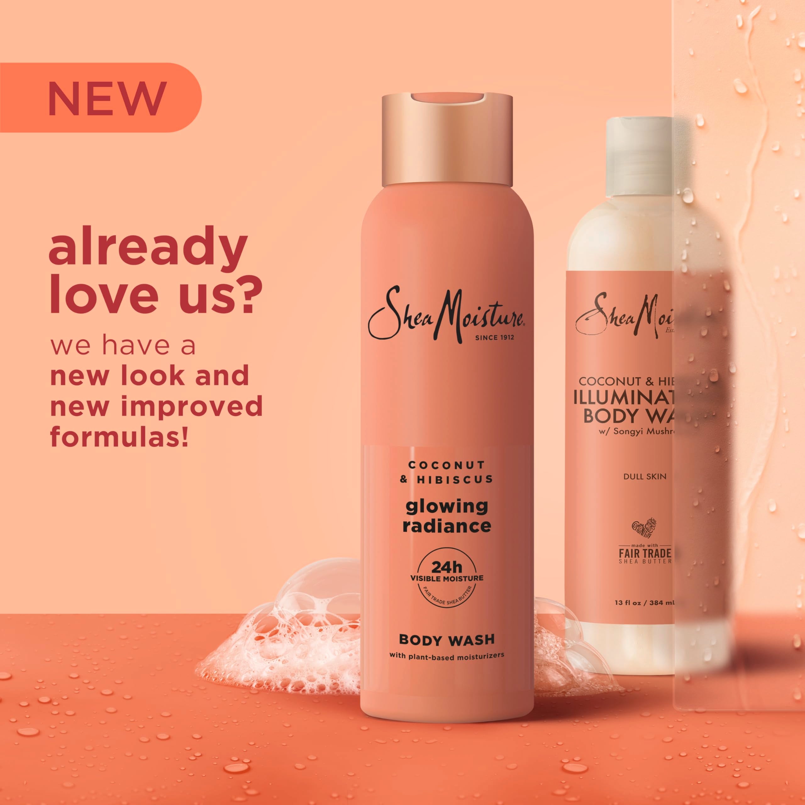 SheaMoisture Gel de Ducha Coco Hibisco, dosificador, facilita uso diario y mantiene la hidratación