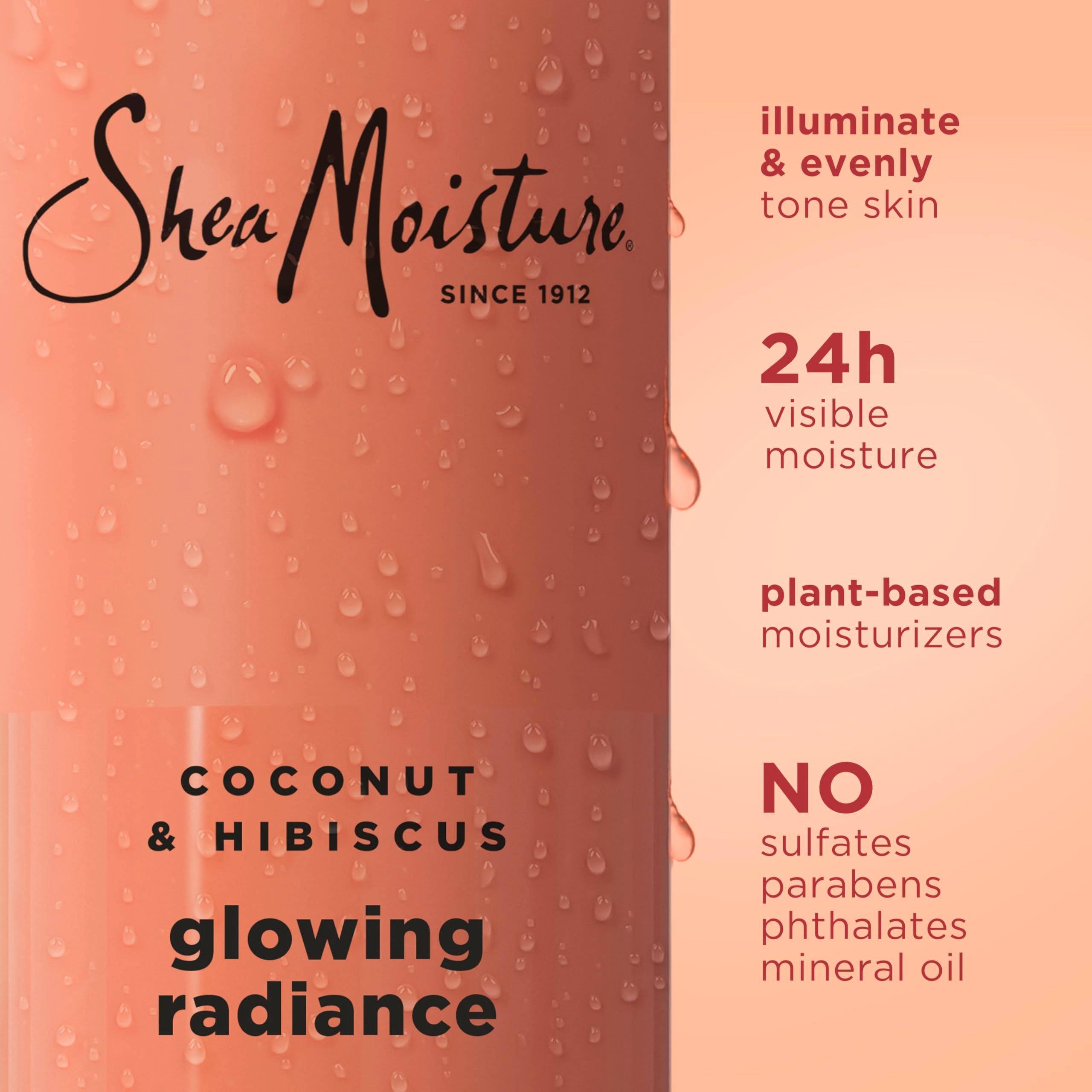 Gel de Ducha Coco Hibisco de SheaMoisture, iluminación suave para un resultado radiante