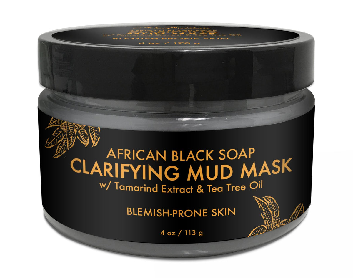 SheaMoisture mascarilla africana negra frente para iniciar rutina de cuidado facial