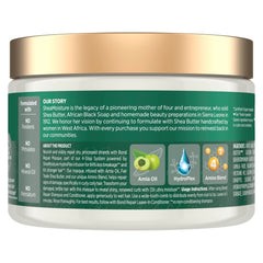 Mascarilla SheaMoisture con textura cremosa para hidratación profunda.