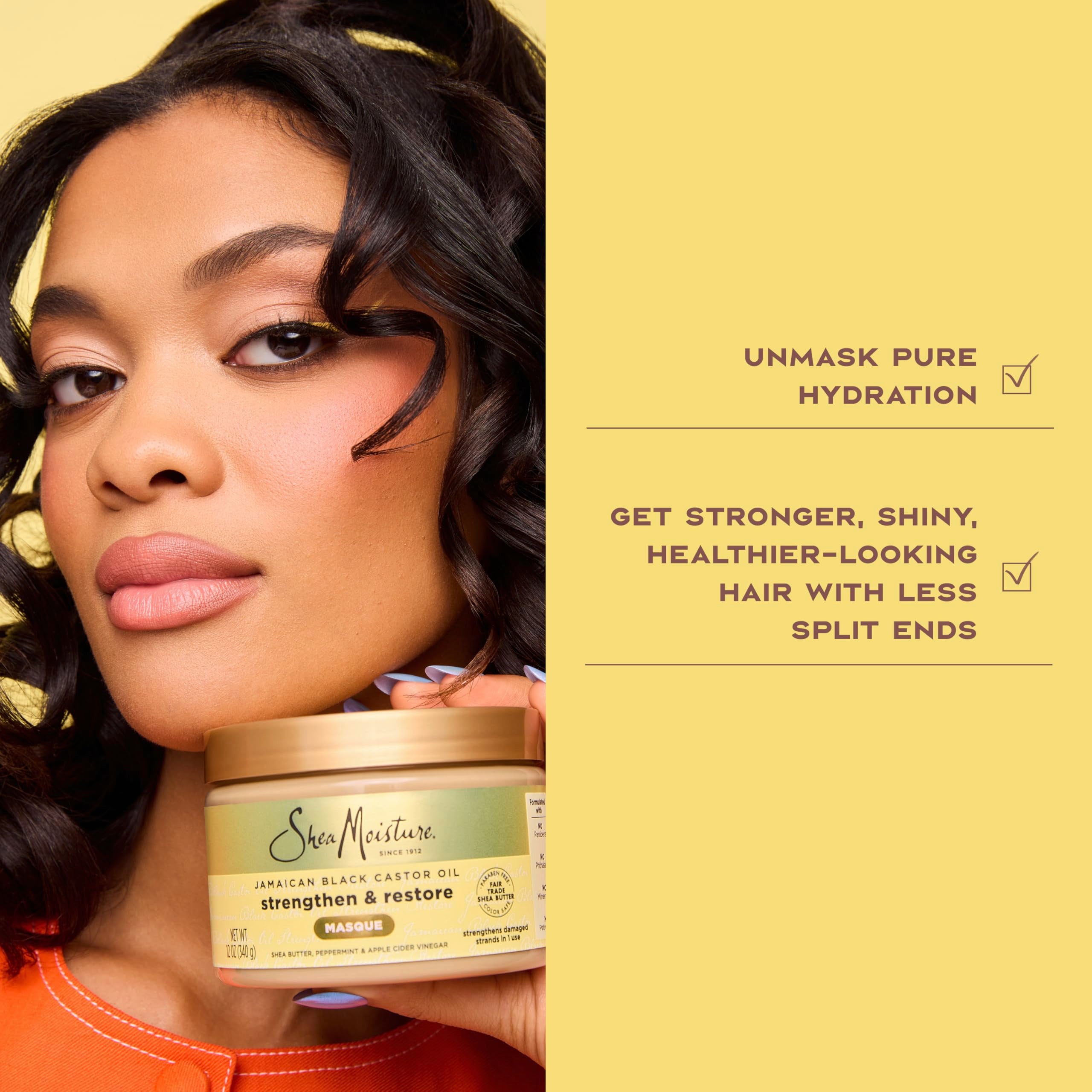 Packaging detail highlights sustainable, cruelty-free production behind the masque