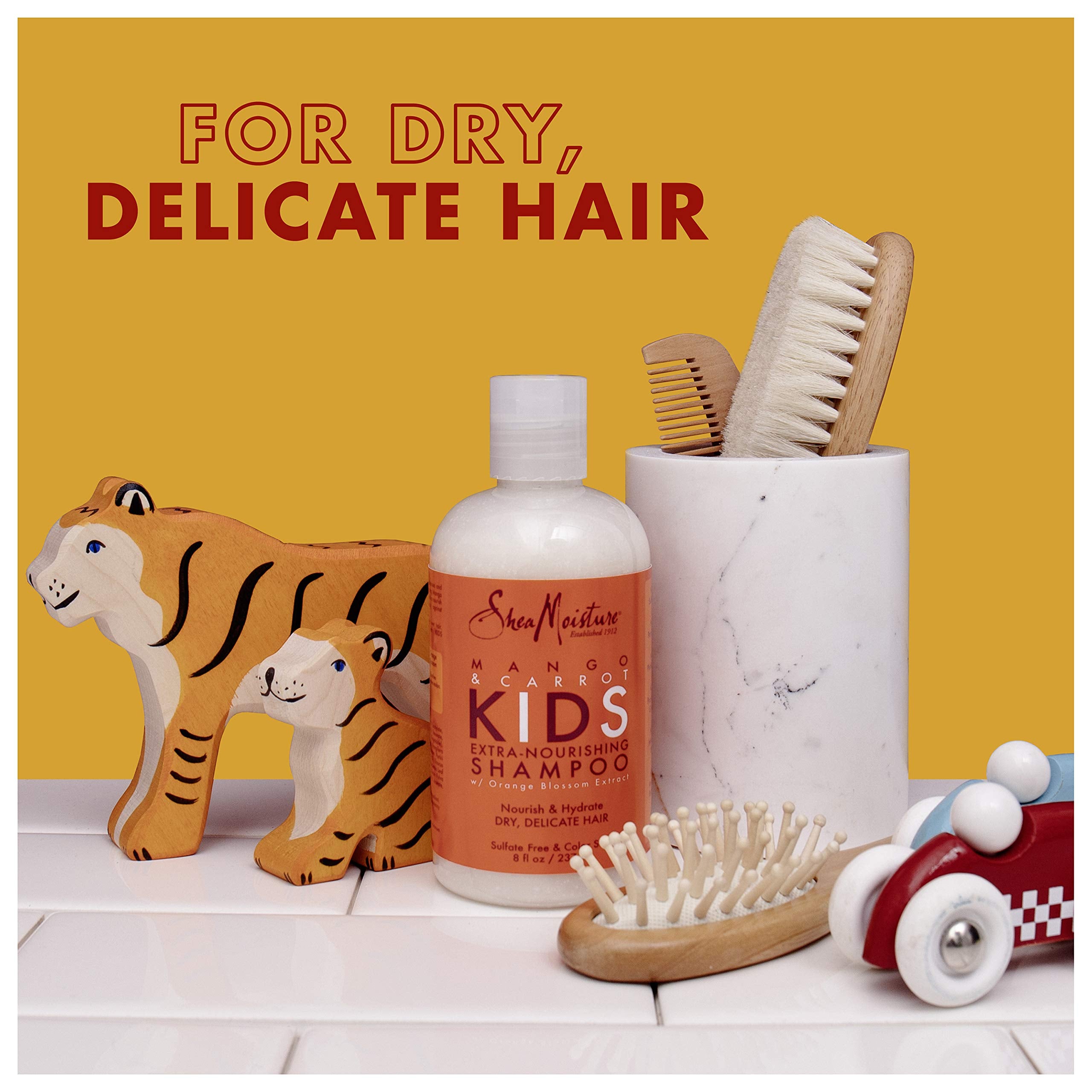 Definición del rizo con SheaMoisture Mango Zanahoria, cabello infantil.
