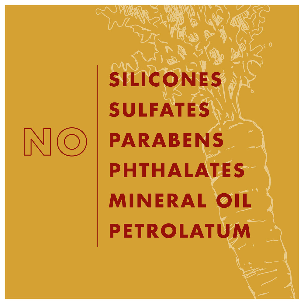 Etiqueta orgánica de SheaMoisture Mango Zanahoria, champú libre de sulfatos.